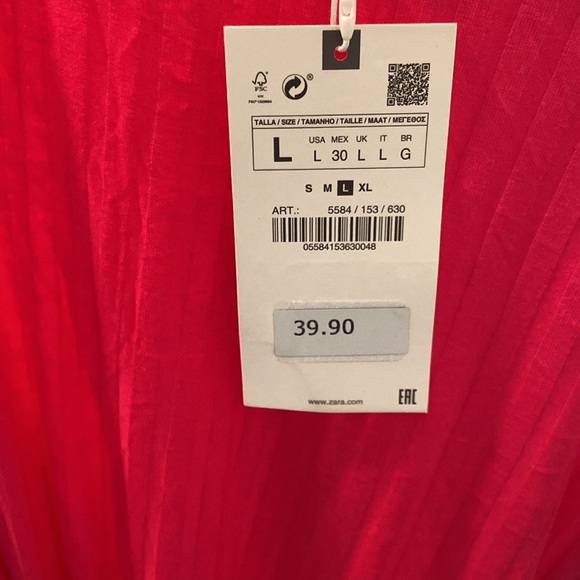 Zara Pink Belted Dress - Picture 6 of 6